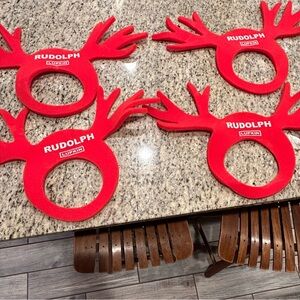 Rudolph Red Antler Foam Headbands/Visor Set of 4
